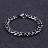 Gray Retro Chain Bracelet Stainless Steel Punk Style