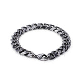 Gray Retro Chain Bracelet Stainless Steel Punk Style