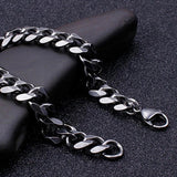 Gray Retro Chain Bracelet Stainless Steel Punk Style
