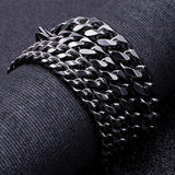 Gray Retro Chain Bracelet Stainless Steel Punk Style