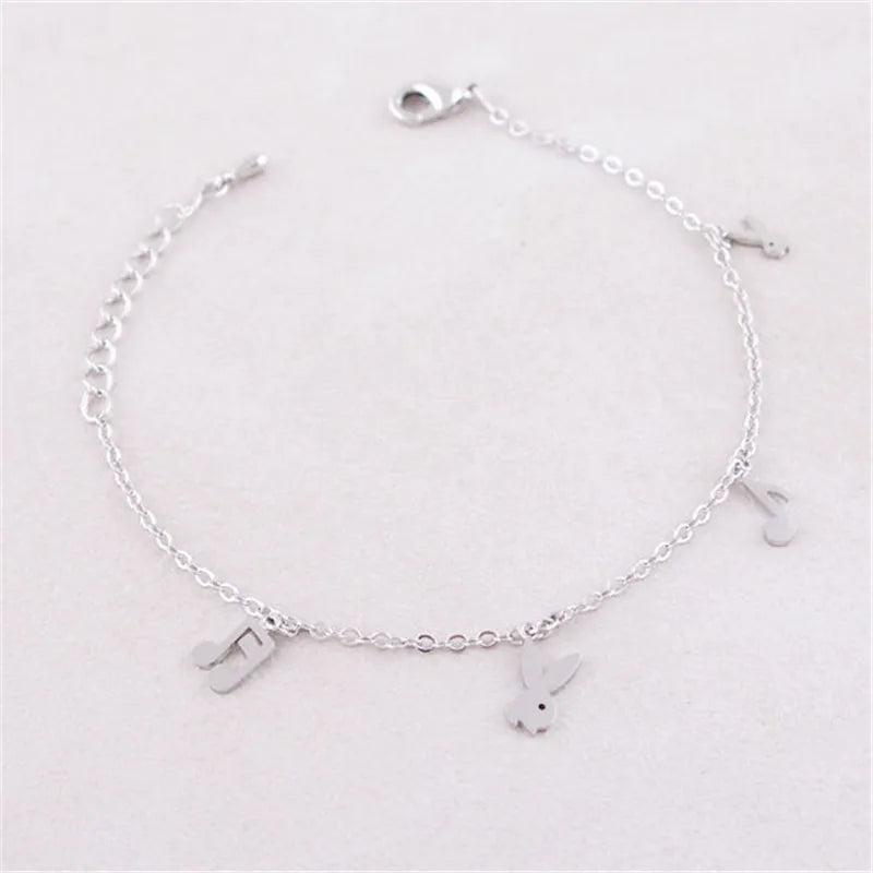 Music Rabbit Bracelet Silver Plated