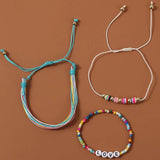 Boho Colorful Pottery Beads Bracelet for Women