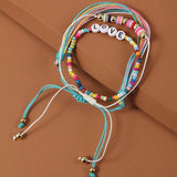 Boho Colorful Pottery Beads Bracelet for Women