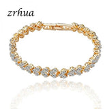 CZ Women Bracelets Heart Shape Gold/Silver Jewelry for Statement Engagement