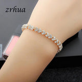 CZ Women Bracelets Heart Shape Gold/Silver Jewelry for Statement Engagement