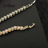 CZ Women Bracelets Heart Shape Gold/Silver Jewelry for Statement Engagement