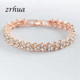 CZ Women Bracelets Heart Shape Gold/Silver Jewelry for Statement Engagement