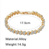 CZ Women Bracelets Heart Shape Gold/Silver Jewelry for Statement Engagement