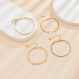 Metal Flower Bright Bracelet for Women