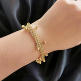 Punk Stainless Steel Bracelets For Women Star Rose Bracelets