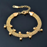 Punk Stainless Steel Bracelets For Women Star Rose Bracelets