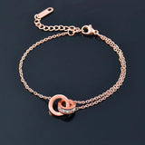 Punk Stainless Steel Bracelets For Women Star Rose Bracelets