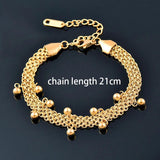 Punk Stainless Steel Bracelets For Women Star Rose Bracelets