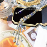 Rhinestone Bracelet with Tassel Crystal Bangles