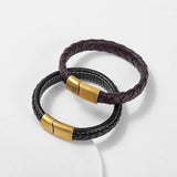 Vintage Stainless Steel Men's Bracelet with Magnet Buckle