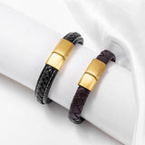 Vintage Stainless Steel Men's Bracelet with Magnet Buckle