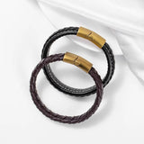 Vintage Stainless Steel Men's Bracelet with Magnet Buckle