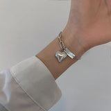 316L Stainless Steel Love Heart Letter Bracelet for Women