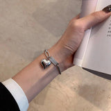 316L Stainless Steel Love Heart Letter Bracelet for Women
