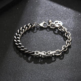 Vintage Peace Sign Men Punk Rock Bracelet Bangle Jewelry