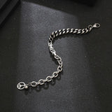 Vintage Peace Sign Men Punk Rock Bracelet Bangle Jewelry