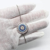 Adjustable Chain Micro Pave CZ Zircon Eyes Charm Bracelet