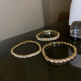 KAITIN Women Bracelet Zircon Geometric Spring Style