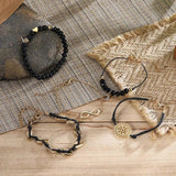 Hand Woven Shell Hollow Out Flowers Niche Personality Bracelet