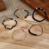 Hand Woven Shell Hollow Out Flowers Niche Personality Bracelet