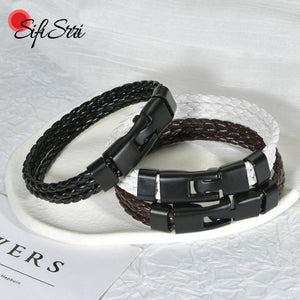 Multilayer Leather Bracelet for Women Men