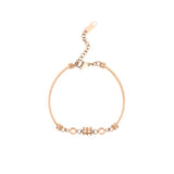 Titanium Steel Color-Resistant Small Waist Bracelet Rose Light Couple's Ins