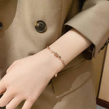 Titanium Steel Color-Resistant Small Waist Bracelet Rose Light Couple's Ins