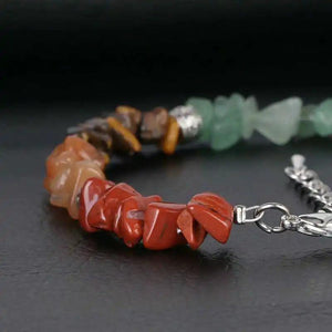 Colorful Gravel Elastic Rope Crystal Bracelet for Women