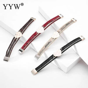 Leopard Snake Pattern Multilayer Bracelet Magnetic Cuff HOT #D