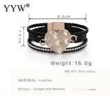 Leopard Snake Pattern Multilayer Bracelet Magnetic Cuff HOT #D