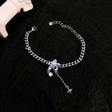 Love Heart Flower Tassel Bracelets Cold Style Female Accessories