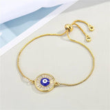 Colorful Zircon Evil Eye Bracelet for Women B50