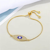Colorful Zircon Evil Eye Bracelet for Women B50