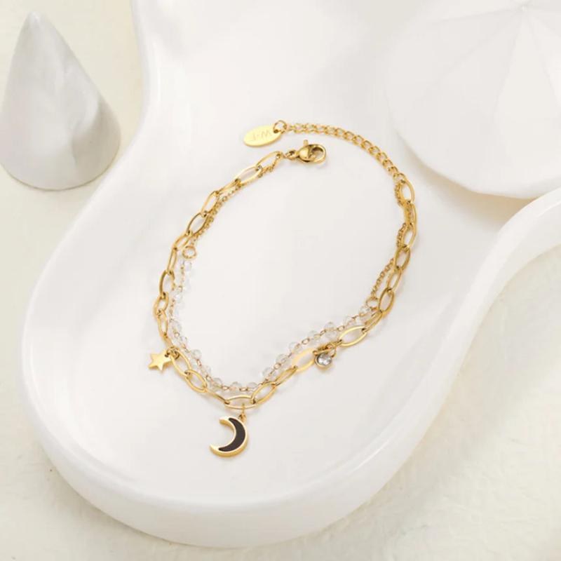 316L Stainless Steel Moon Bracelet High Jewelry Accessories