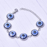 Stainless Steel Evil Eye Bracelet for Women - Bijoux Femme Bangles