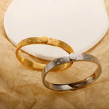 Roman Numerals Bangle Cuff Bracelet Stainless Steel Plated High Letter Classic