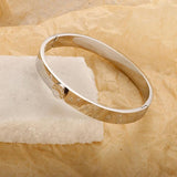 Roman Numerals Bangle Cuff Bracelet Stainless Steel Plated High Letter Classic