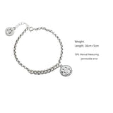 Smiling Face Bracelet Silver Plated Adjustable Jewelry