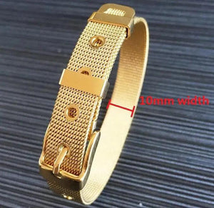 Stainless Steel Bracelet Bangle Cuff Mesh Classic