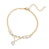 Double Heart Crystal Bracelets Couple Accessories