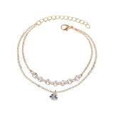 Double Heart Crystal Bracelets Couple Accessories
