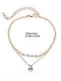 Double Heart Crystal Bracelets Couple Accessories