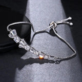 Zircon Bracelet For Women Adjustable Chain Cubic Zirconia Birthday Party Jewelry