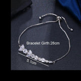 Zircon Bracelet For Women Adjustable Chain Cubic Zirconia Birthday Party Jewelry