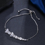 Zircon Bracelet For Women Adjustable Chain Cubic Zirconia Birthday Party Jewelry